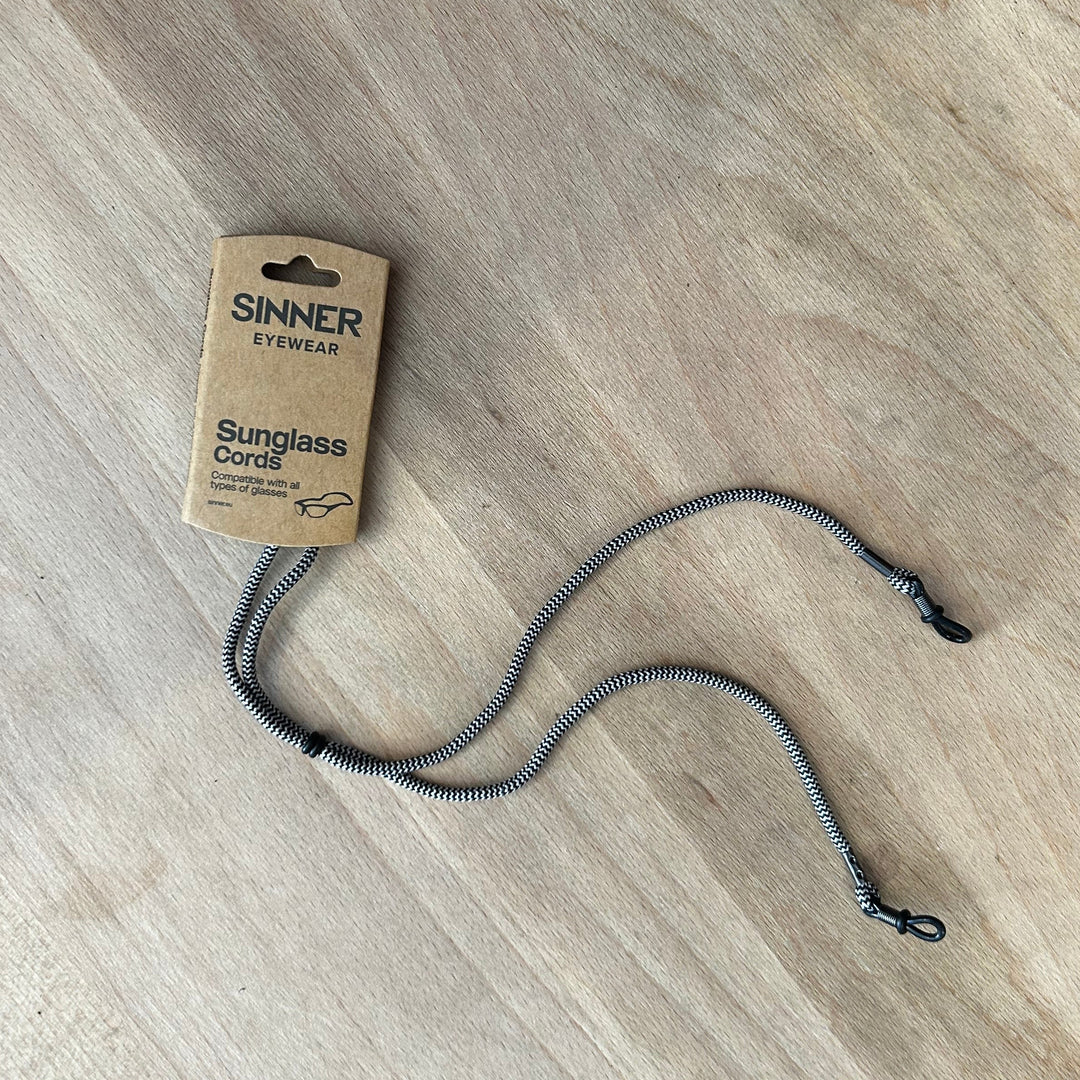 Sinner Sunglass Cord - Grey/Black Double O-Ring