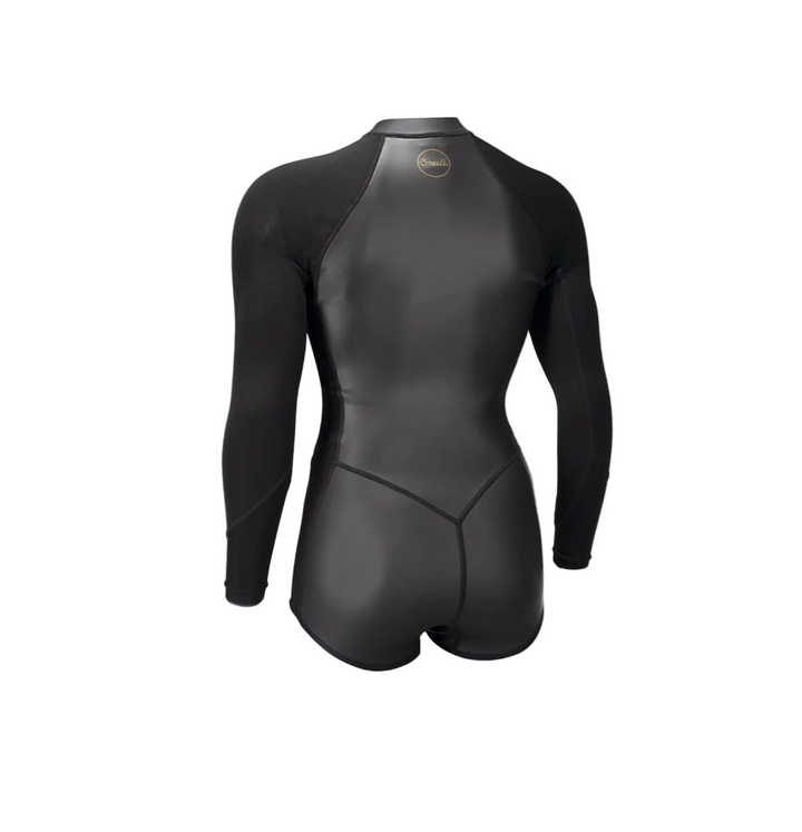 O’Neill Women's Bahia 2/1mm Front Zip L/S Short Spring - Glide/Black