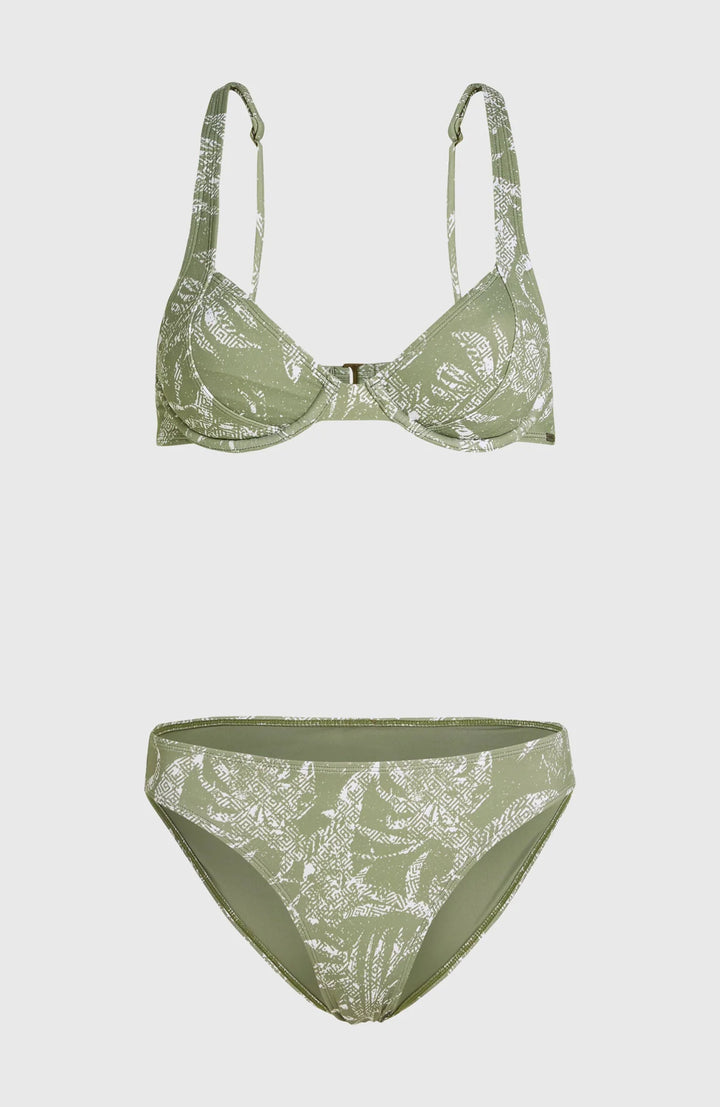 O’Neill Saltwater Elsie Rita Bikini Set - Green Textured Jungle