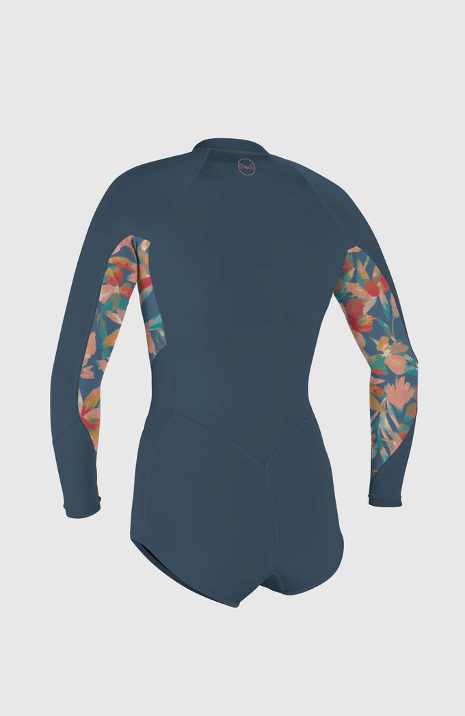 O’Neill Women’s Bahia 2/1mm Front Zip Long Sleeve Spring Suit | Blue