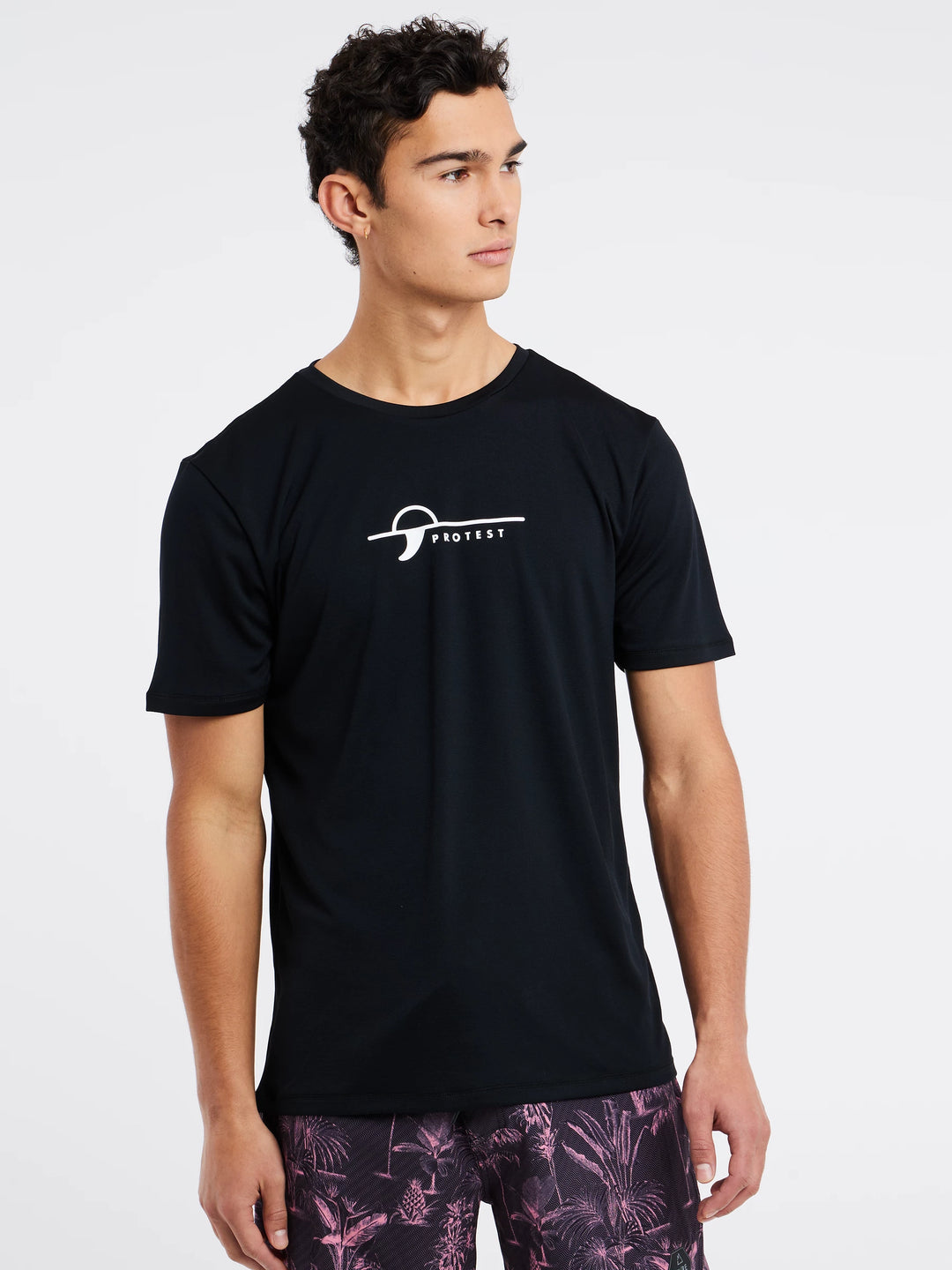 Protest PRTLEGUNDI Men's Lycra Rashguard Surf T-Shirt - Black