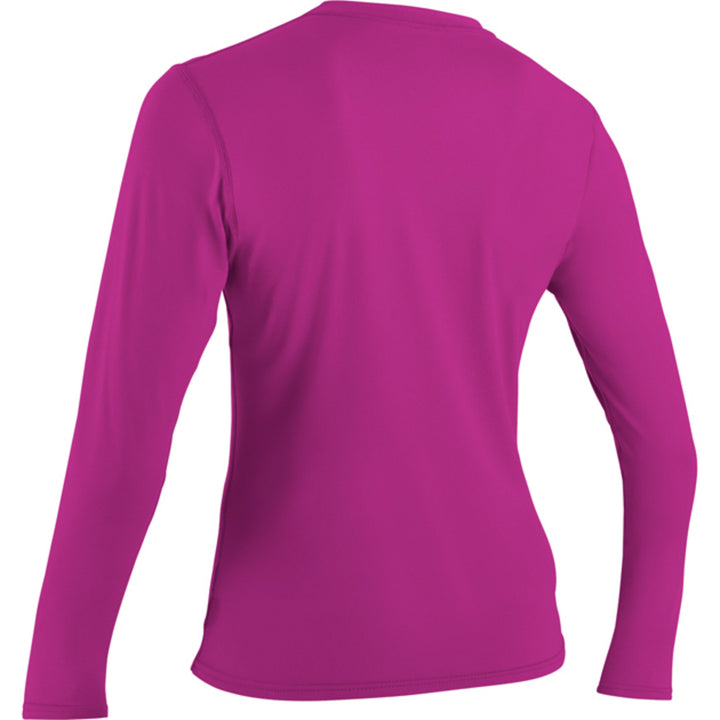 O'Neill Women's Basic Skins Long Sleeve Rash Guard - Fox Pink - 3549