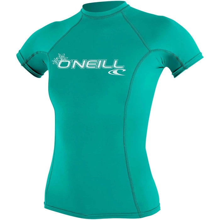 O'Neill Basic Skins Women's Short Sleeve Rash Guard 2025 version - Light Aqua