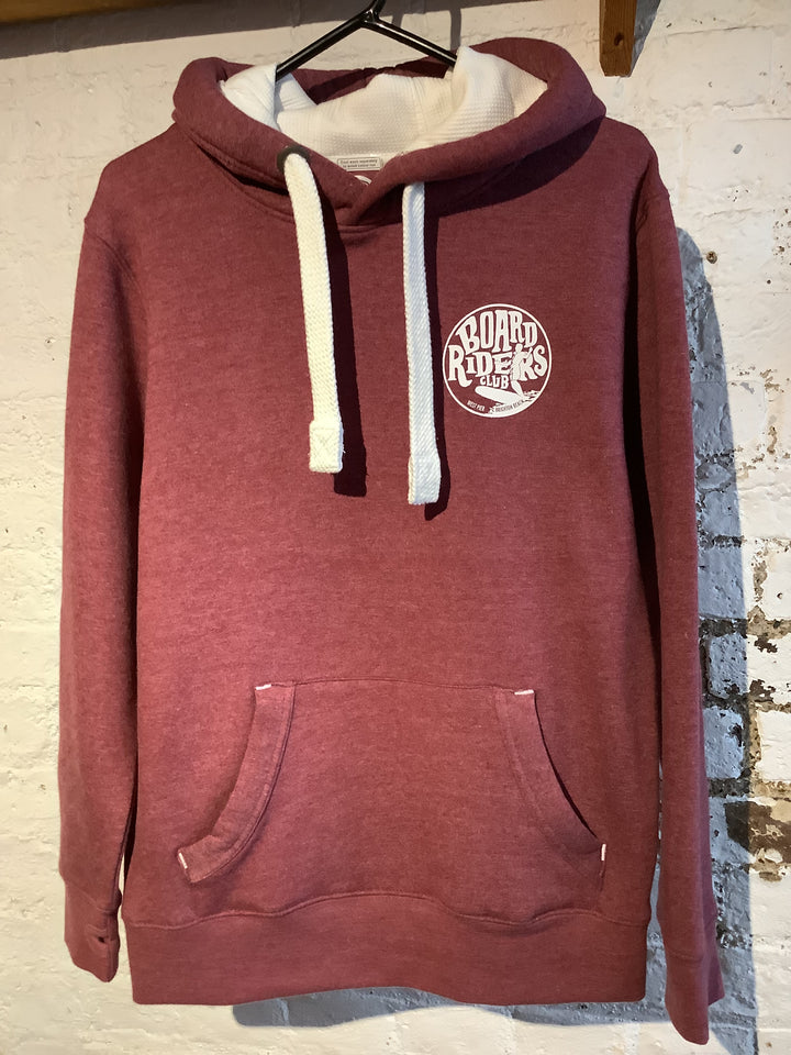 West Pier Hoodie - ‘Boardriders Club’ surfer logo - Wine Melange