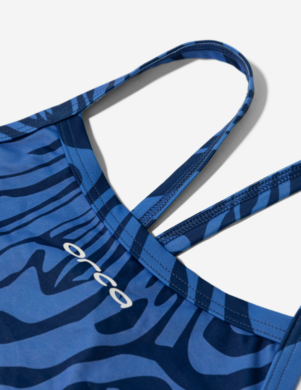 Orca Core One Piece Thin Strap Women Bikini - Deep Blue Blue Sky
