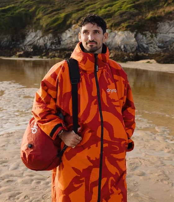 Dryrobe Advance Long Sleeve Changing Robe - Mosaic Palm