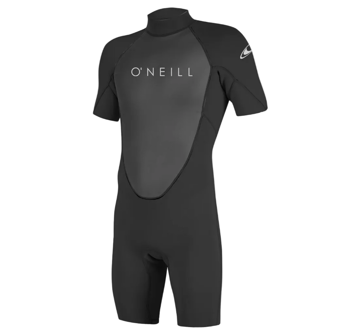 O’Neill Mens Reactor-2 2mm Back Zip Shorty Wetsuit- Black