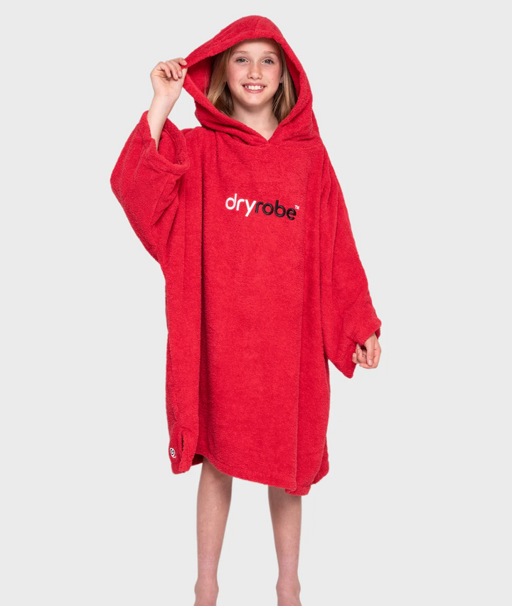 Dryrobe Kids Organic Towel Changing Robe - Red