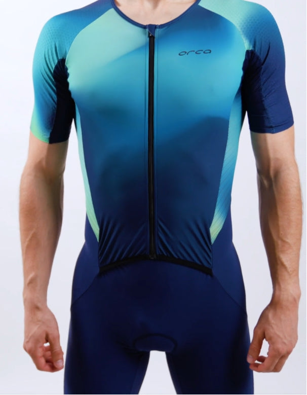 Athlex Aero Race Suit V2 Men Trisuit- Green Print