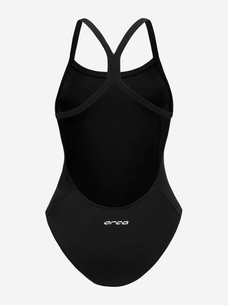 Orca Core One Piece Thin Strap Women Swimsuit - Black