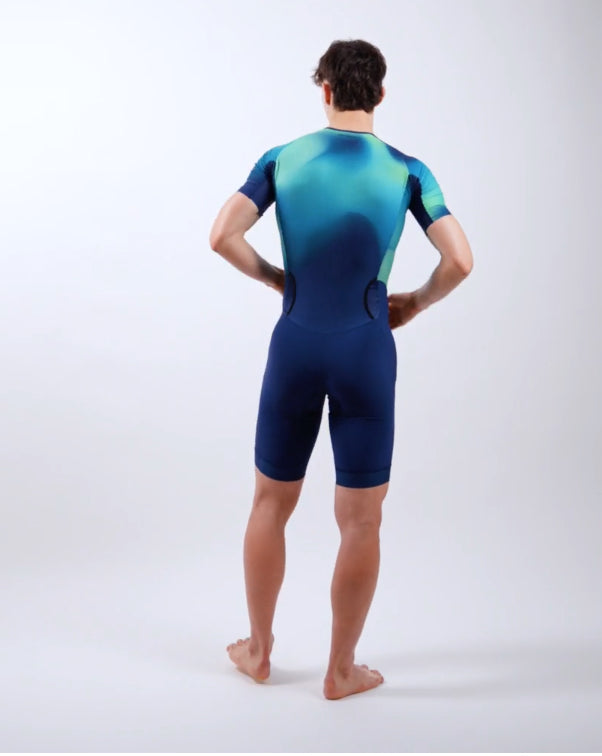 Athlex Aero Race Suit V2 Men Trisuit- Green Print