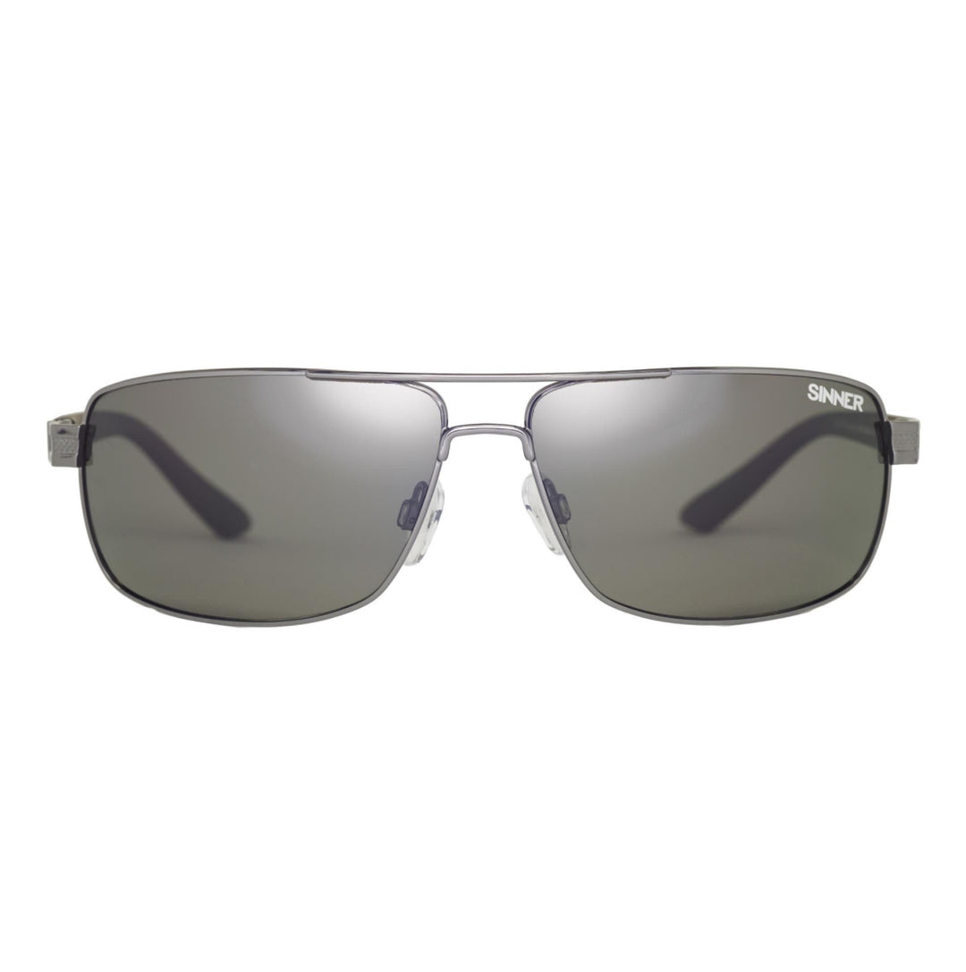 DURNESS SUNGLASSES - SHINY BLACK METAL - SINTEC® LENS