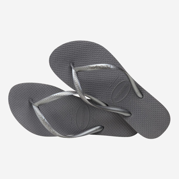 Havaianas Slim Strap Women's Flip Flops - Grey 4
