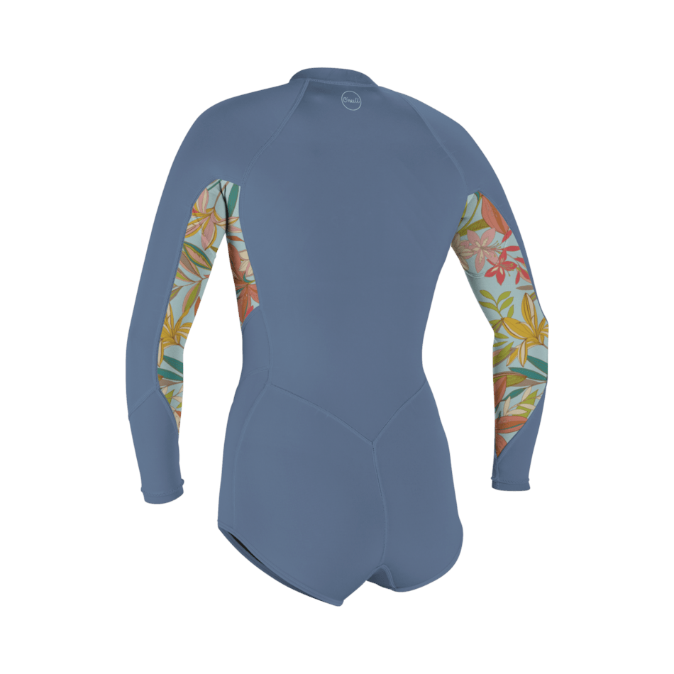 O'Neill Bahia 2/1mm Women's Front Zip Long Sleeve Shorty Wetsuit - Dahlia - 5363