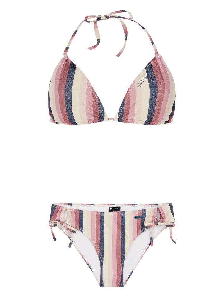 Protest PRTMOLA Striped Triangle Bikini - Deco Pink