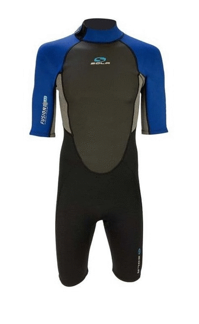 Sola Fusion Men's 3/2mm Shorty Wetsuit - Blue/ Black/ Grey - A1721