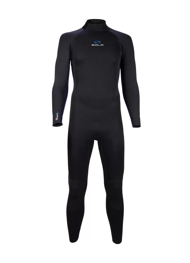 Sola Blaze Men's 5/4mm GBS Back Zip Full Wetsuit - Black - A1502