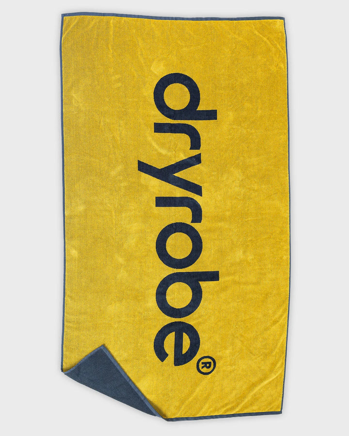 Dryrobe Beach Towel - Yellow/ Charcoal Grey