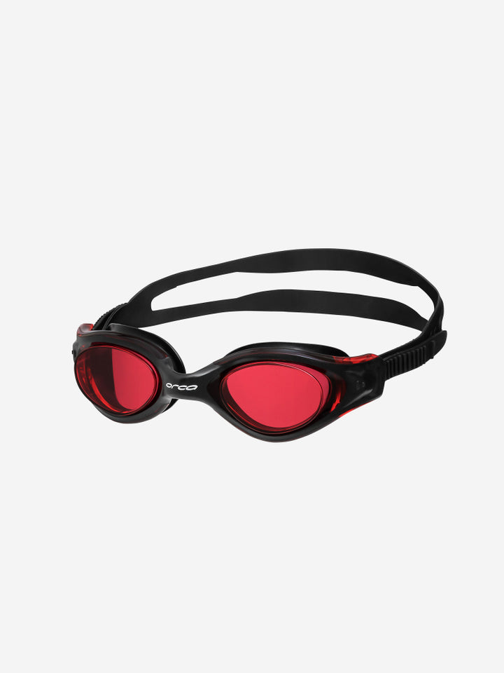 Orca Killa Vision Swim Goggles - Medium Fit - Red Lens/ Black Frame