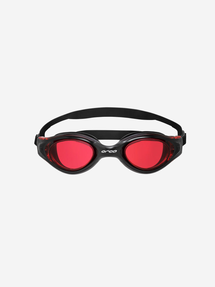 Orca Killa Vision Swim Goggles - Medium Fit - Red Lens/ Black Frame