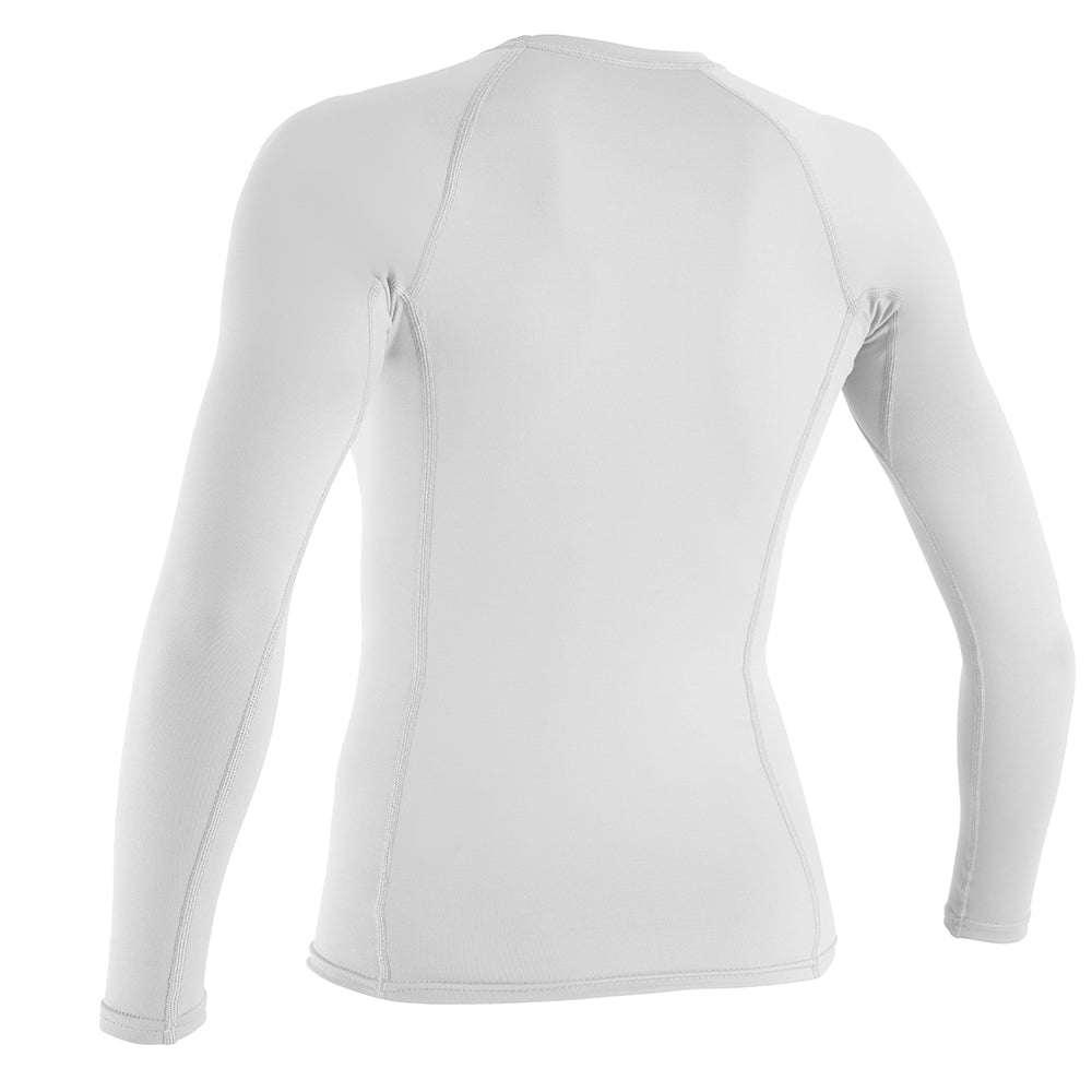 O'Neill Women's Basic Skins Long Sleeve Rash Guard - White - 3549