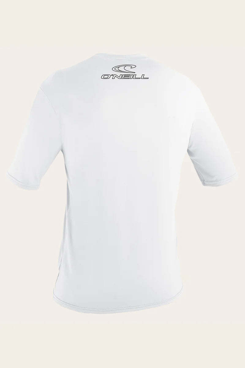 O'Neill Basic Skins Short Sleeve Sun Shirt Rash Vest - White
