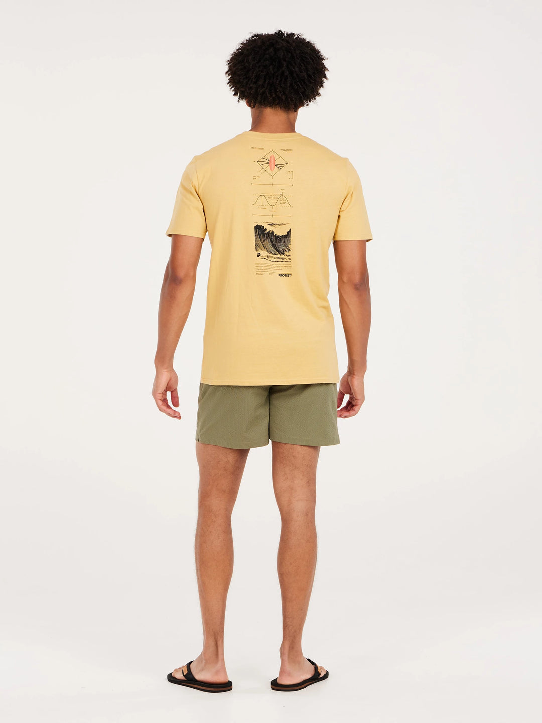 Protest PRTPENALT Men's T-Shirt - Butter Yellow