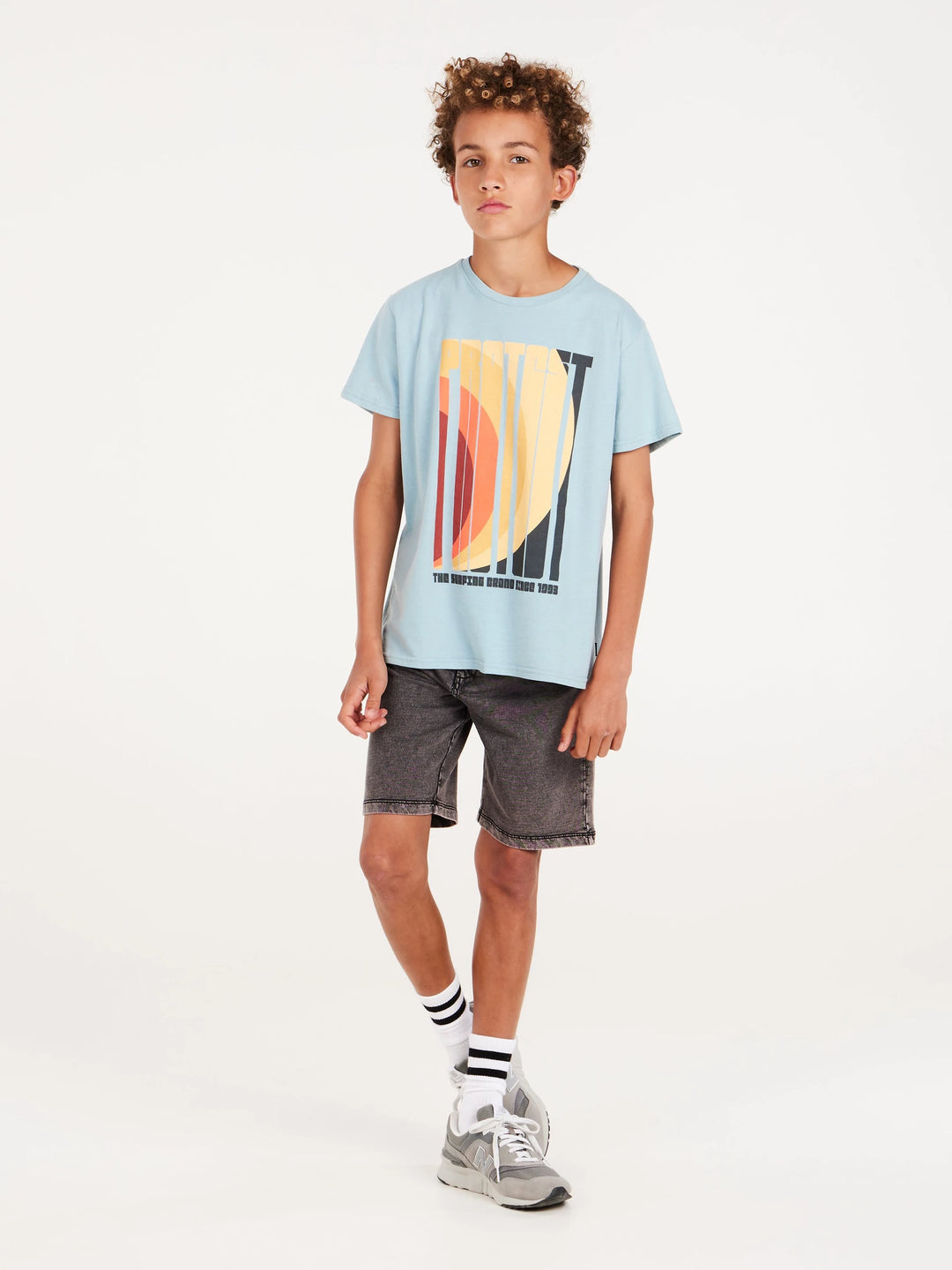 Protest PRTMILES JR Kid's T-Shirt - Tourmaline Blue