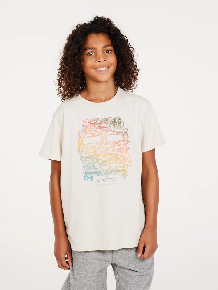 Protest PRTBANNER JR Kid's T-Shirt - KitOffWhite