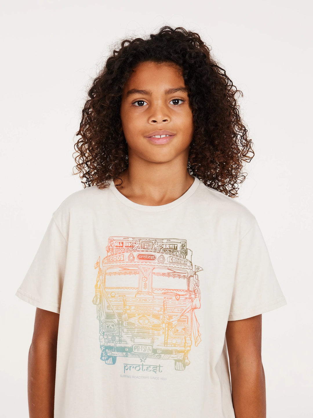 Protest PRTBANNER JR Kid's T-Shirt - KitOffWhite