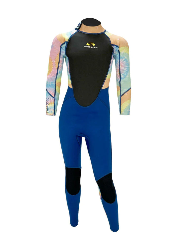 Sola Storm Kids 3/2mm Full Wetsuit - Blue/Tie Dye - A1713