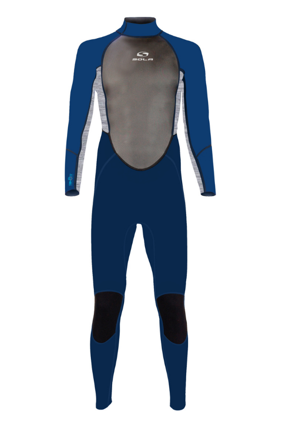 Sola Storm Kids 3/2mm Full Wetsuit - Blue/Marl - A1713