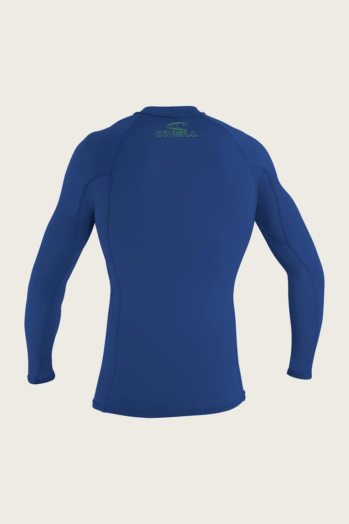 O'Neill Youth Basic Skins Long Sleeve Rash Guard - Pacific Blue - 3346