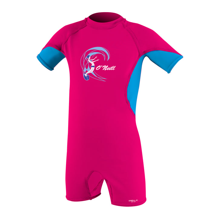 O'Neill Toddler O'Zone UV Spring Suit - Girls - Watermelon/Sky/White - 5298G