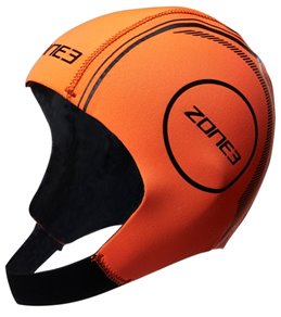 Zone3 Neoprene Hi-Vis Orange Swim Cap