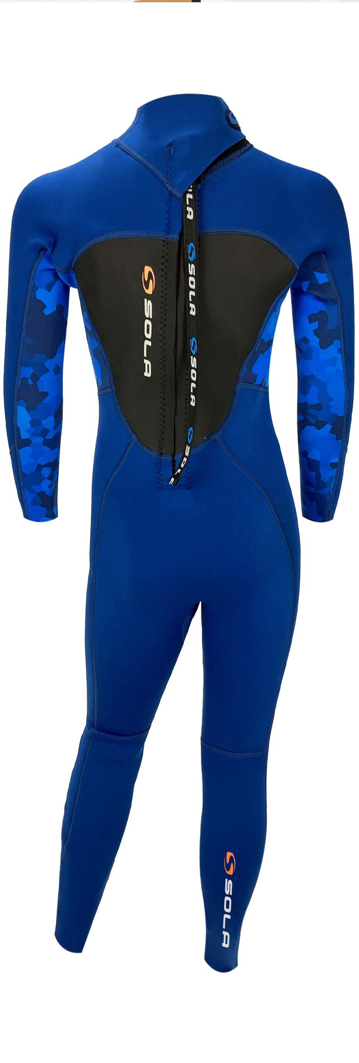 Sola Storm Kids 3/2mm Full Wetsuit - Blue/Camo - A1713