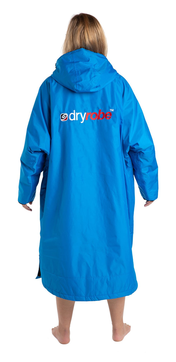 Dryrobe Long Sleeve Changing Robe - Cobalt Blue/ Black