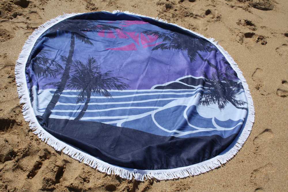 Sola Round Towel - Blue