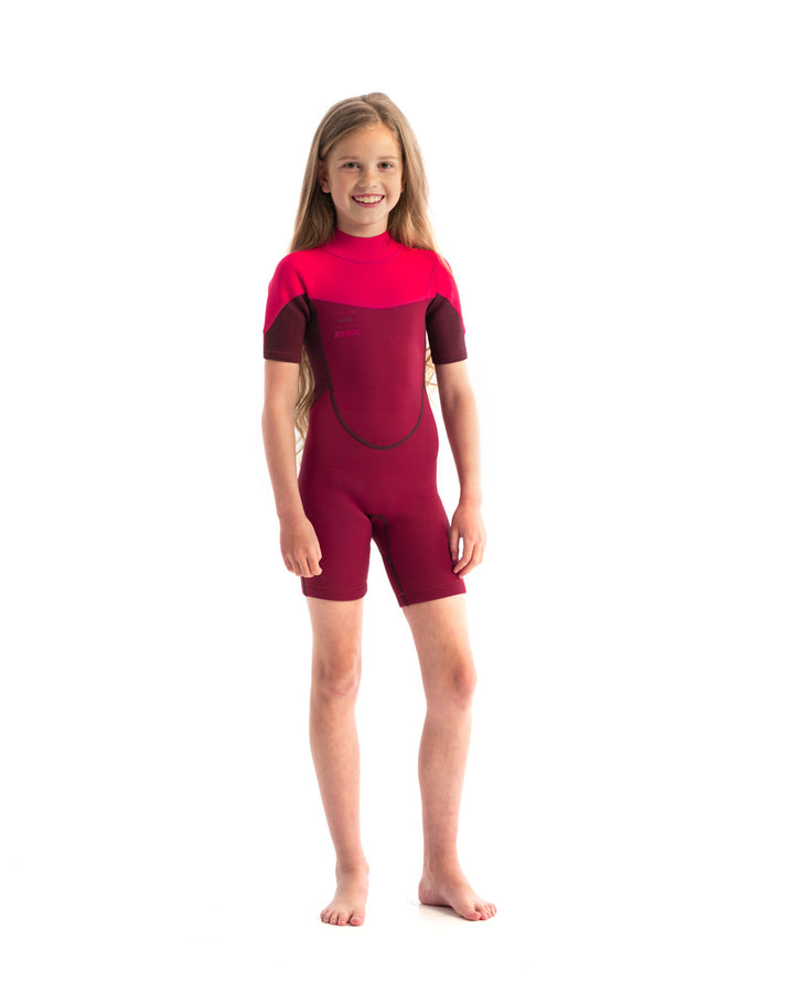 Jobe BOSTON 2mm Kids Shorty Wetsuit - Hot Pink