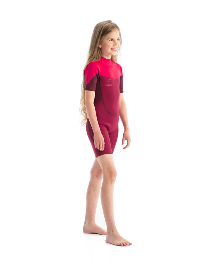 Jobe BOSTON 2mm Kids Shorty Wetsuit - Hot Pink