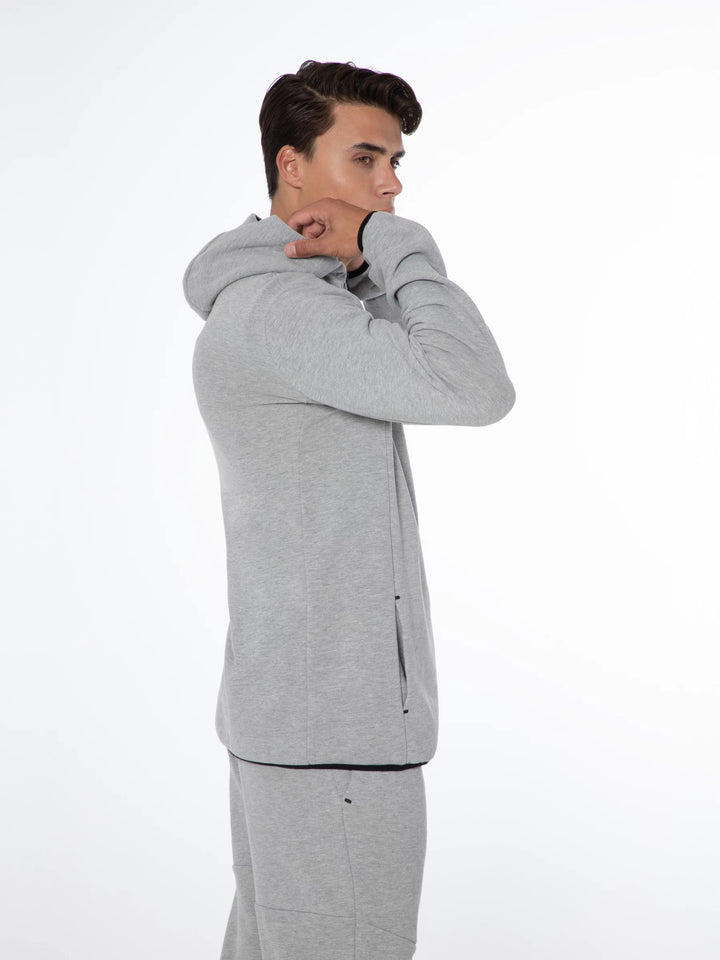 Protest NXGARISTOTLE Men's Front Zip Hoodie - Dark Grey Melee