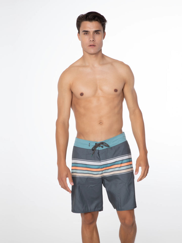 Protest PRTKALFORD Men's Striped Swim Short - Hunter Green