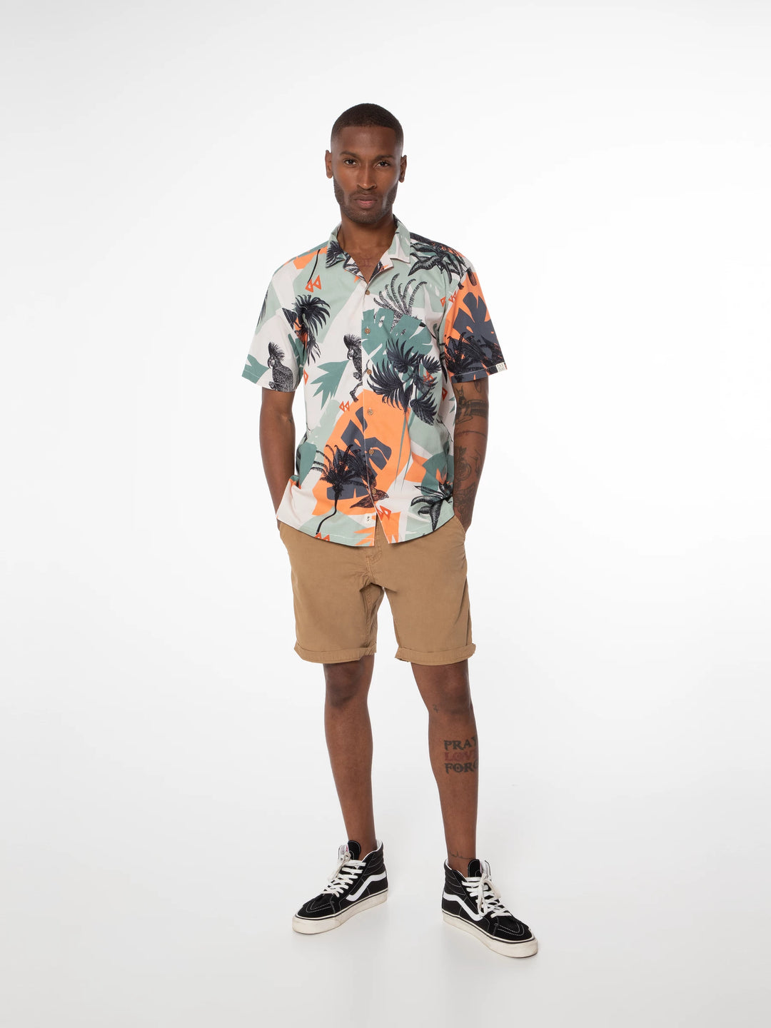 Protest PRTLEARIE Men's Short Sleeve Shirt - Cadmium Orange