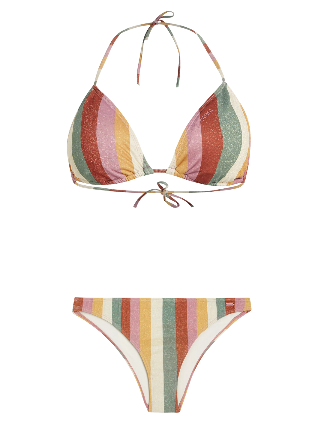 Protest PRTPIKE Women's Striped 2-piece Triangle Bikini - Striped Dusky Rose