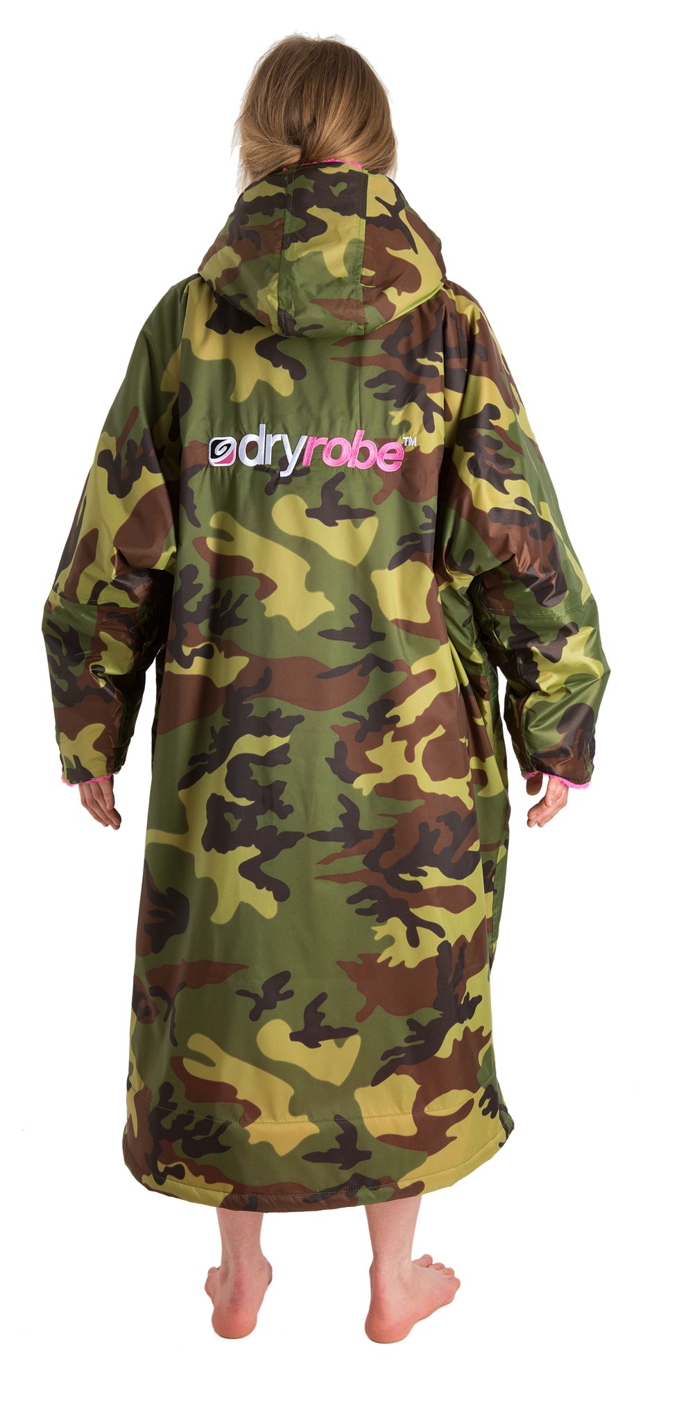 Dryrobe Long Sleeve Changing Robe - Camo/ Pink