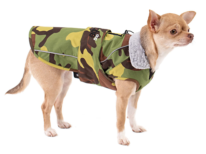 Dryrobe Dog/ Pet Jacket - Green Camo/ Grey