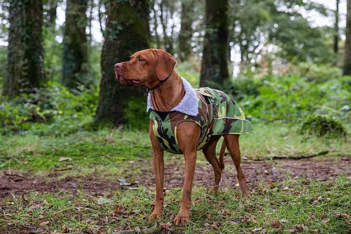 Dryrobe Dog/ Pet Jacket - Green Camo/ Grey