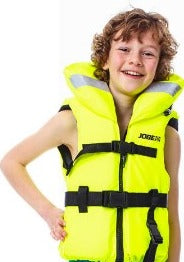 Jobe Comfort Boating Life Jacket - Kids, Yellow, 100N ISO Certified with Reflective Panels and Whistle