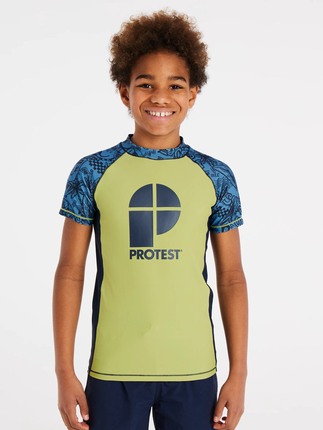 Protest PRTAHOY JR Rashguard - Kids Short Sleeve - Algae Green