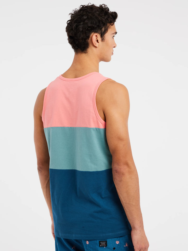 Protest PRTBLAVAND Men's Tank Top - Blue/ Teal/ Pink